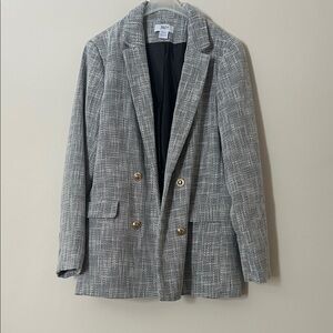 Suzy Shier Textured Gray Blazer